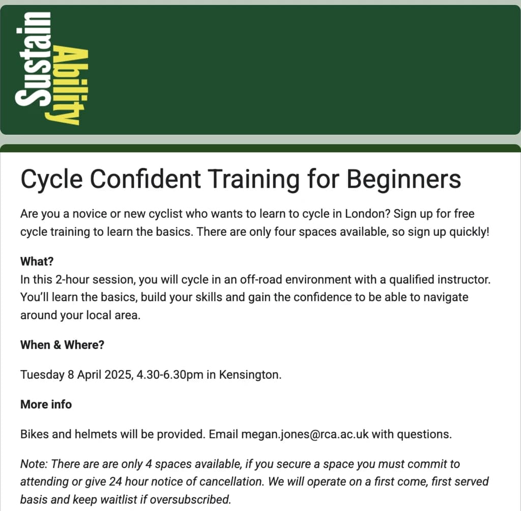 Cycle Venner ongoing impact documentation 5.